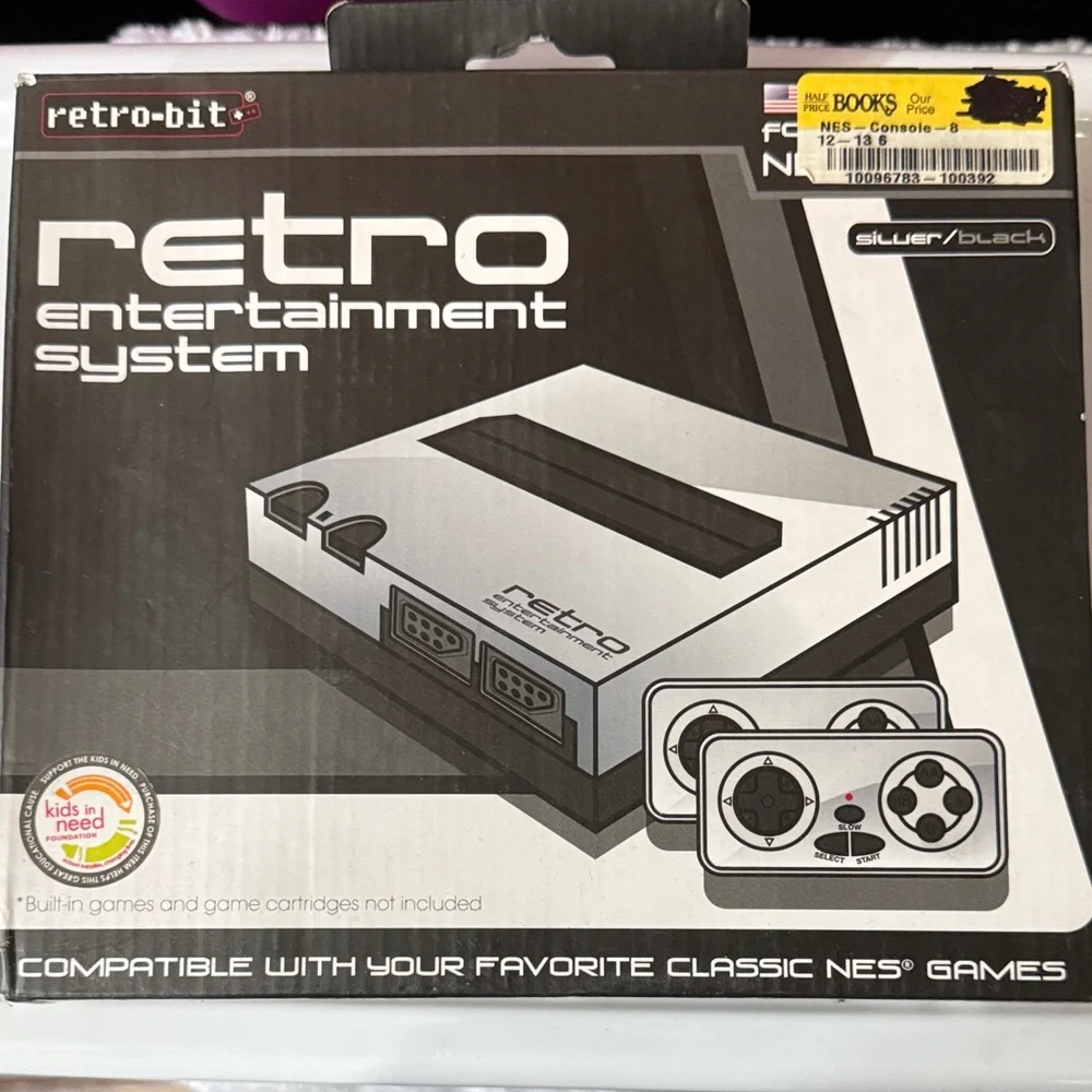 Silver/Black Retro Entertainment System